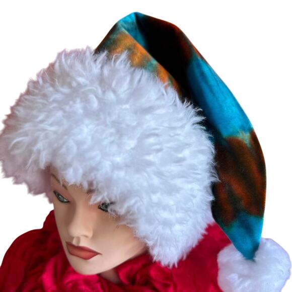 Handcrafted Tie-Dye Santa Hat - Picture 2 of 7